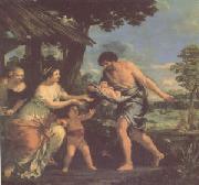 Pietro da Cortona Romulus and Remus Brought Back by Faustulus (mk05) oil on canvas